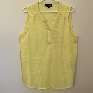 LILY MORGAN YELLOW SLEEVELESS TOP WOMEN SIZE L
